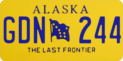 AK license plate GDN244