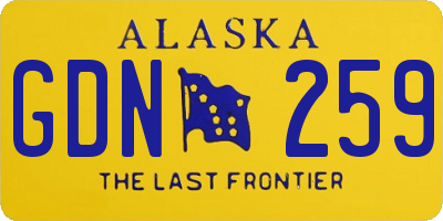 AK license plate GDN259