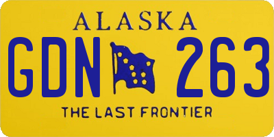 AK license plate GDN263