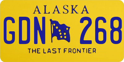 AK license plate GDN268