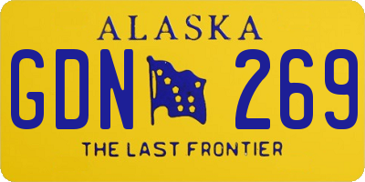 AK license plate GDN269