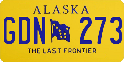 AK license plate GDN273