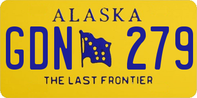 AK license plate GDN279