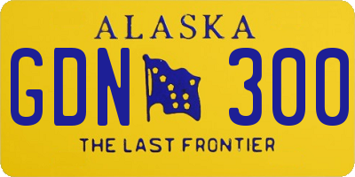AK license plate GDN300