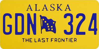AK license plate GDN324