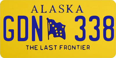 AK license plate GDN338