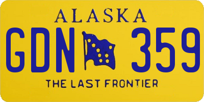AK license plate GDN359