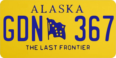 AK license plate GDN367