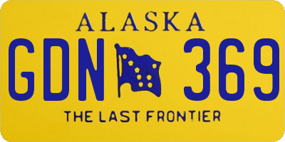 AK license plate GDN369