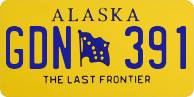 AK license plate GDN391