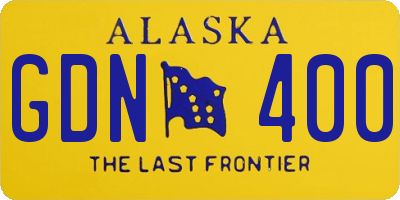 AK license plate GDN400