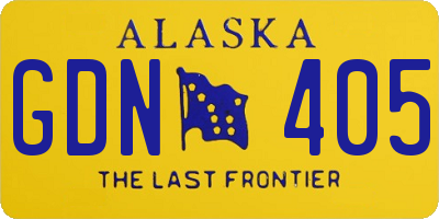 AK license plate GDN405