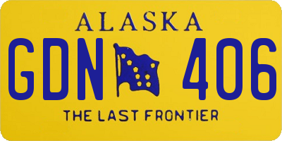 AK license plate GDN406
