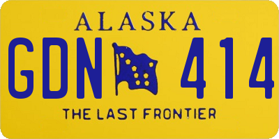 AK license plate GDN414