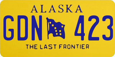 AK license plate GDN423