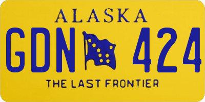 AK license plate GDN424