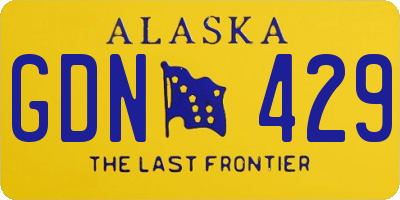AK license plate GDN429