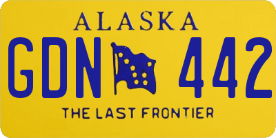 AK license plate GDN442
