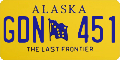 AK license plate GDN451