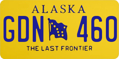 AK license plate GDN460