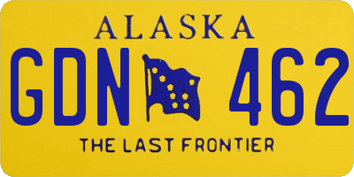 AK license plate GDN462