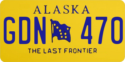 AK license plate GDN470