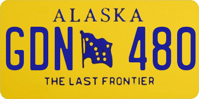AK license plate GDN480