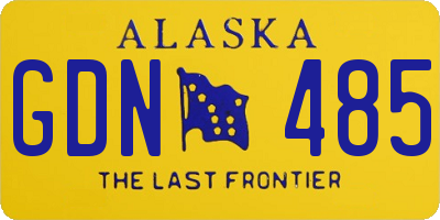 AK license plate GDN485