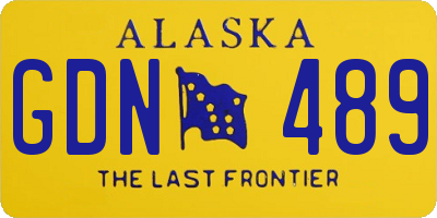 AK license plate GDN489