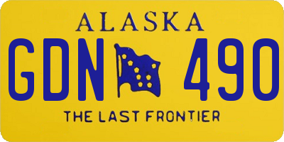 AK license plate GDN490