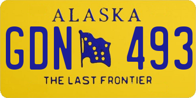 AK license plate GDN493