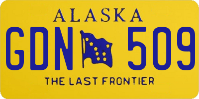 AK license plate GDN509