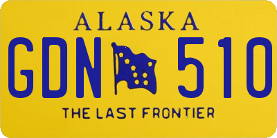 AK license plate GDN510