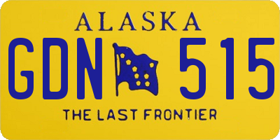 AK license plate GDN515