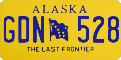 AK license plate GDN528