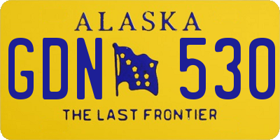 AK license plate GDN530