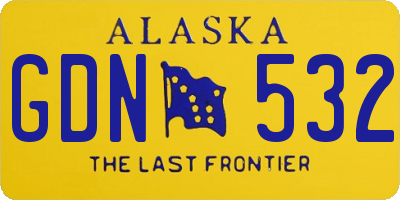 AK license plate GDN532