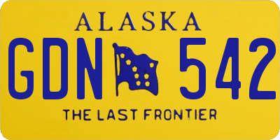AK license plate GDN542