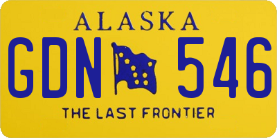 AK license plate GDN546