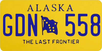 AK license plate GDN558