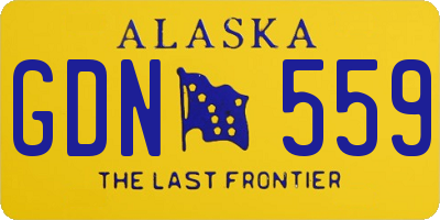 AK license plate GDN559