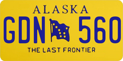 AK license plate GDN560