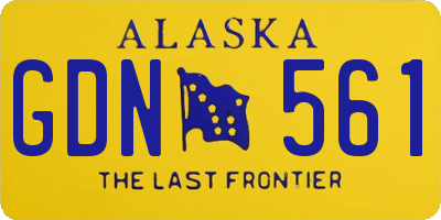 AK license plate GDN561