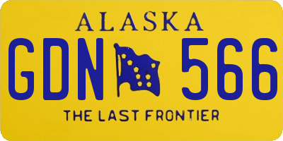 AK license plate GDN566