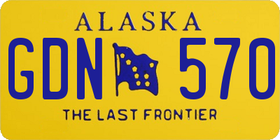 AK license plate GDN570