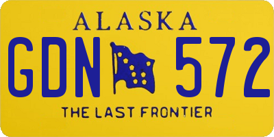 AK license plate GDN572