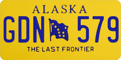 AK license plate GDN579