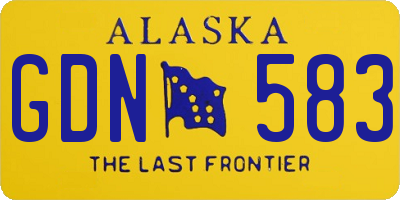 AK license plate GDN583
