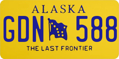 AK license plate GDN588