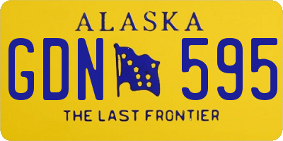AK license plate GDN595